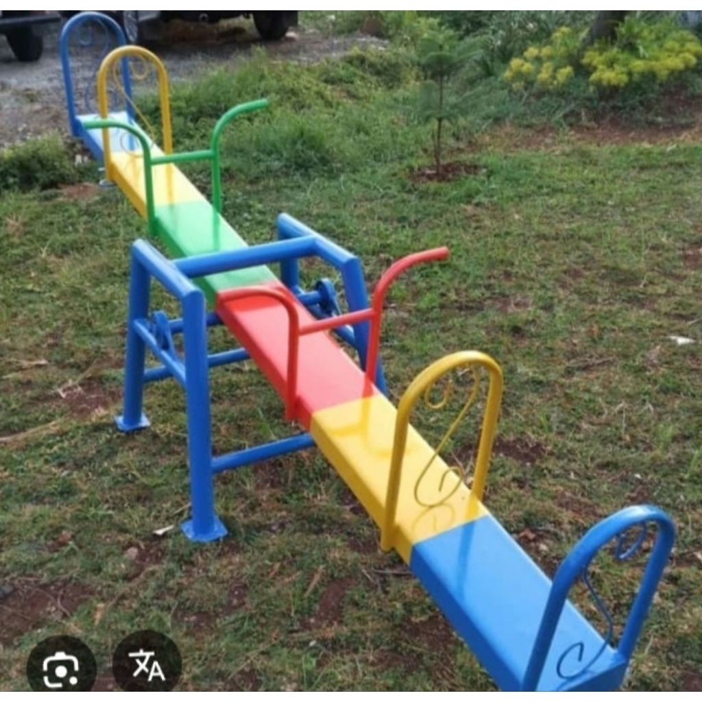 Mainan anak jungkat jungkit kuat besi anti karat