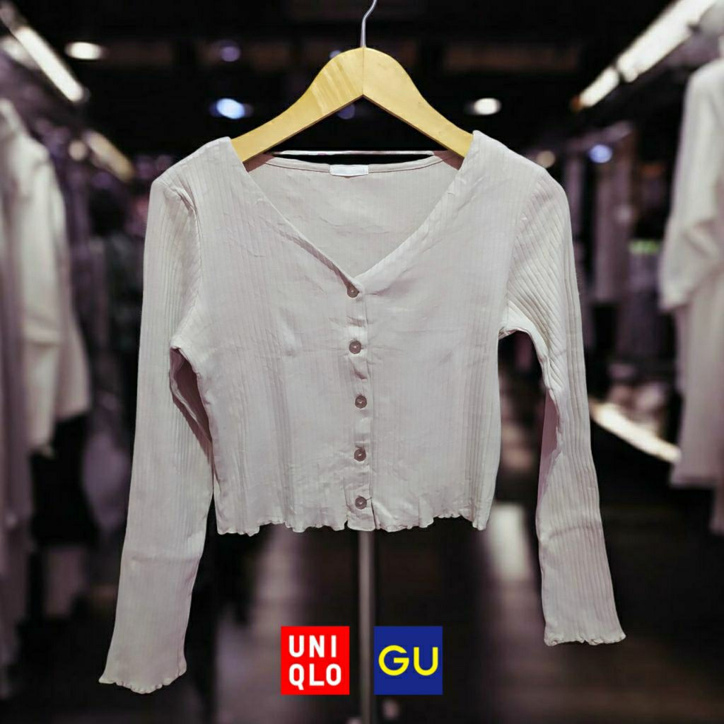 GU UNIQLO CARDIGAN CROP KNIT LIDI KRIWIL