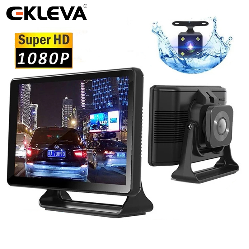 EKLEVA Dash Cam Dual Lens 1080P IPS 5" Layar Sentuh Kamera Belakang Malam Jelas Perekam Perjalanan M