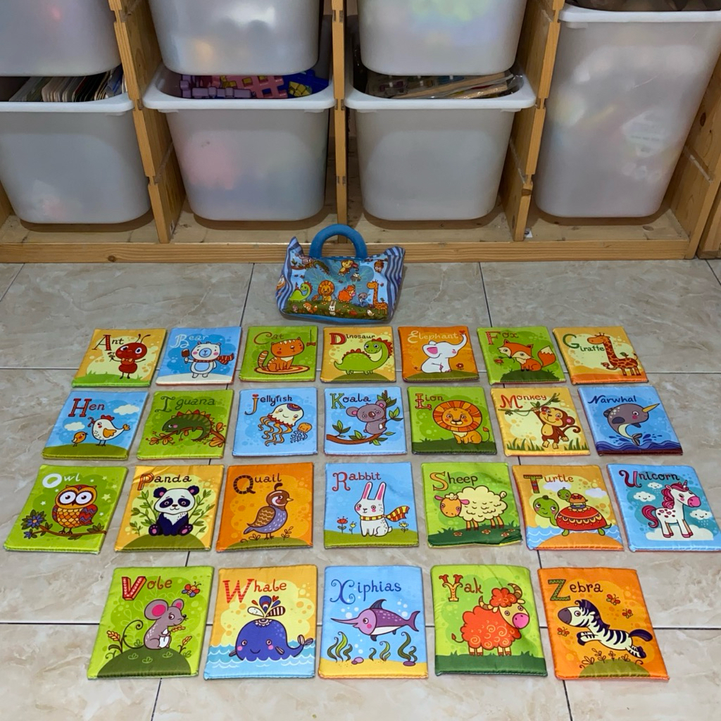 Teytoy Alphabet Card Soft Baby Plush Alphabet Cards Box - Mainan Kartu Alfabet Hewan Soft Baby Plush