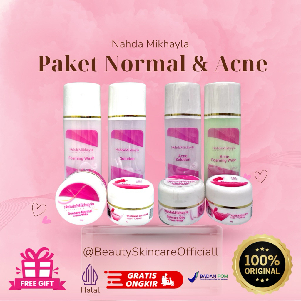 NAHDA SKINCARE || ECERAN CREAM MALAM/SIANG/TONER/FOAMING WASH (SABUN) NAHDA SKINCARE