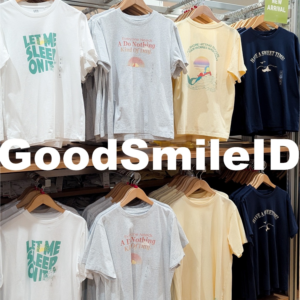 NEW Women UT x Disney Winnie the Pooh / Mickey / Ariel / Chip n Dale T-Shirt Wanita Kaos Lengan Pend