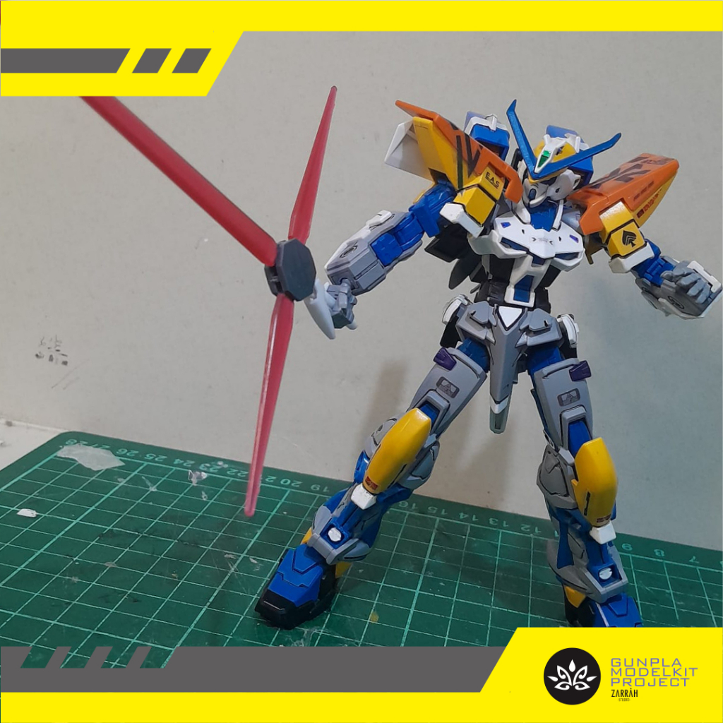 GUNDAM ASTRAY BLUE FRAME KEN CUSTOM HG 144 BANDAI CAMPUR BEKAS SECOND