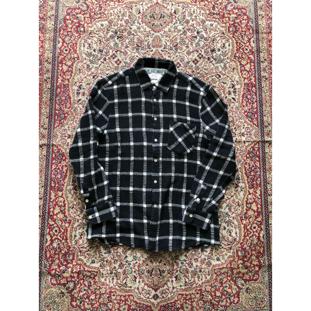 Kemeja Ami avec amour paris flannel shirt HH613