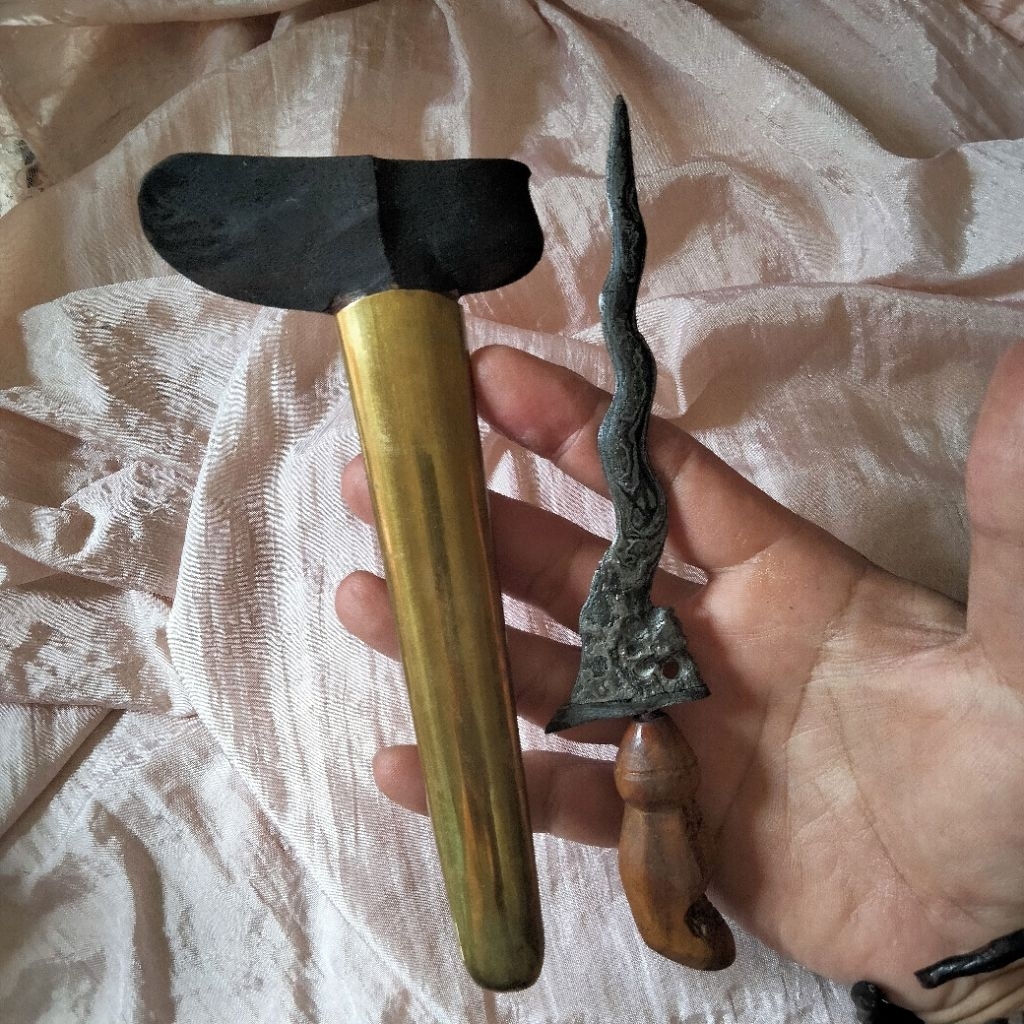 keris sepuh sejengkal nogo sri naga kikik luk 7 pitu lungan kebak pamor est madiun tersedia keris se