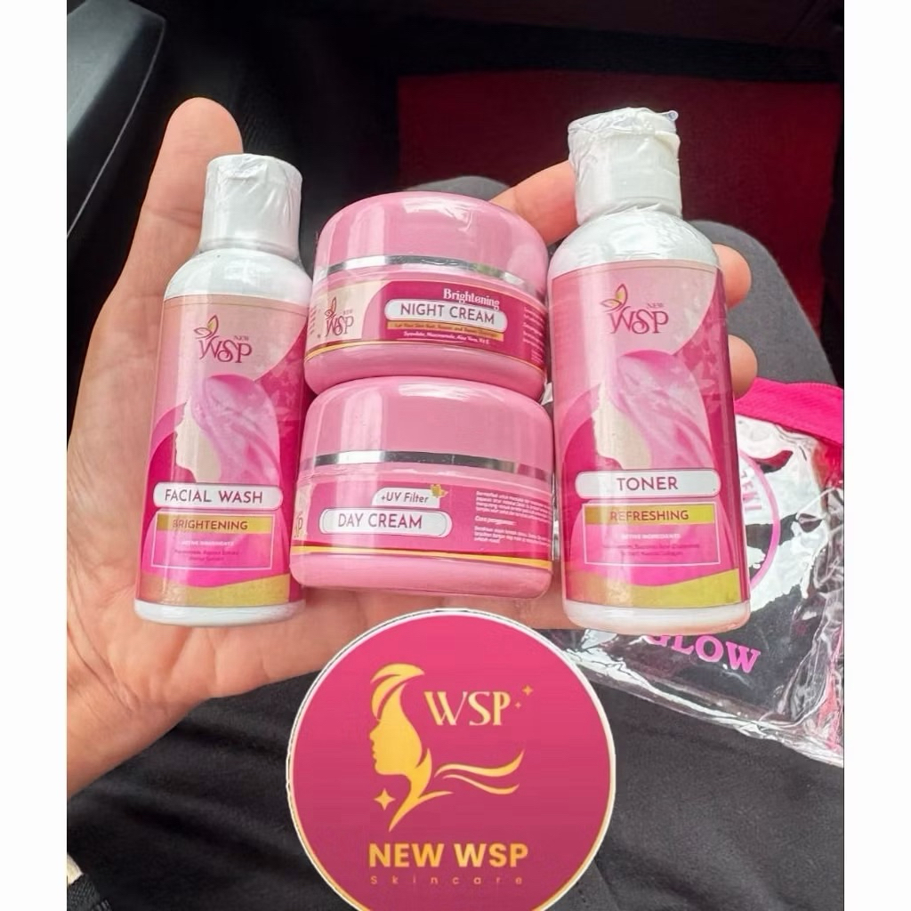 1 Paket Skincare WSP Glow - Mengatasi Flek, Jerawat, dan Kusam, Aman untuk Bumil & Busui