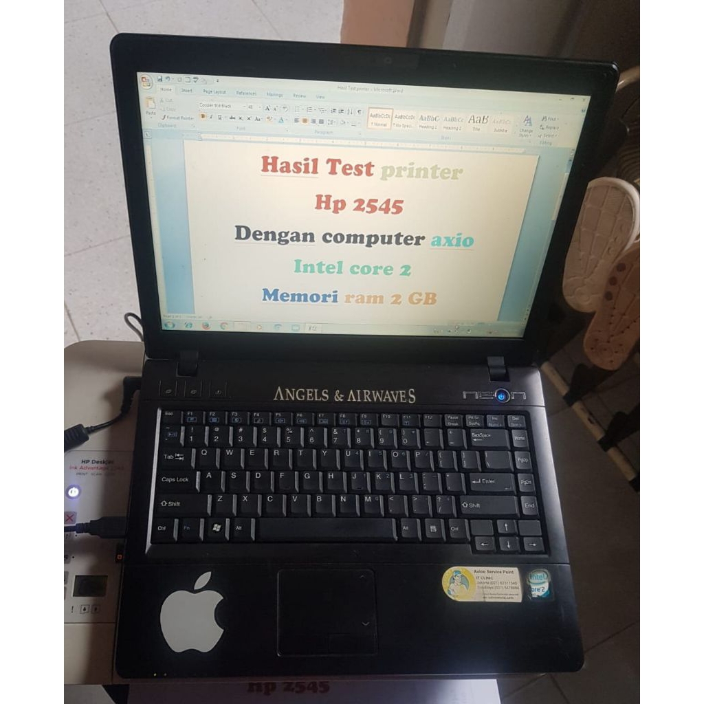 Dijual 1 set Laptop & PrinterLaptop Axioo Intel Core 2 Ram 2 GB Hardisk 500GB
Mouse Logitech
Printer