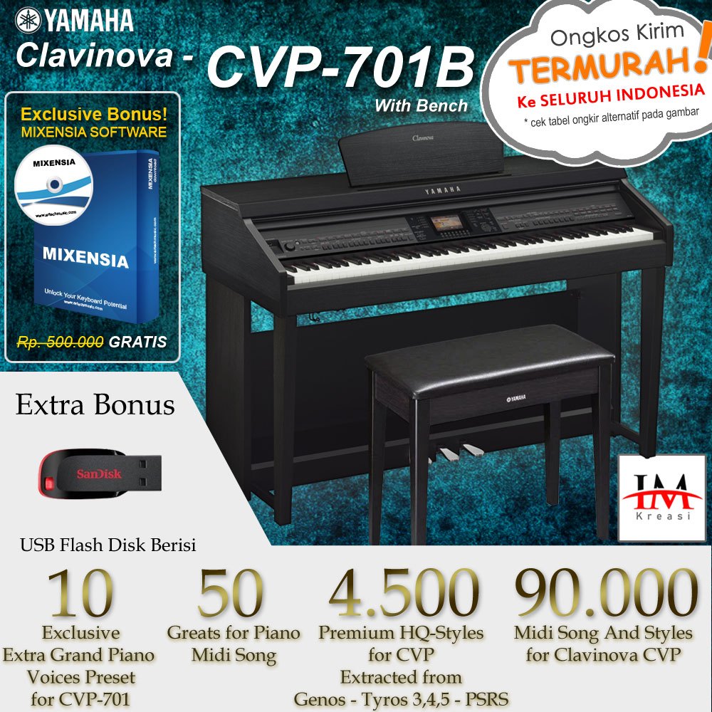 Yamaha Clavinova CVP 701 / CVP-701 / CVP701 B - Digital Piano