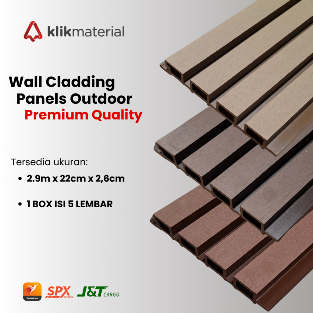 WPC Wall Cladding UV Wood Panel | Dinding Pagar Wall Panel Exterior | Wpc Outdoor PREMIUM Wall Panel