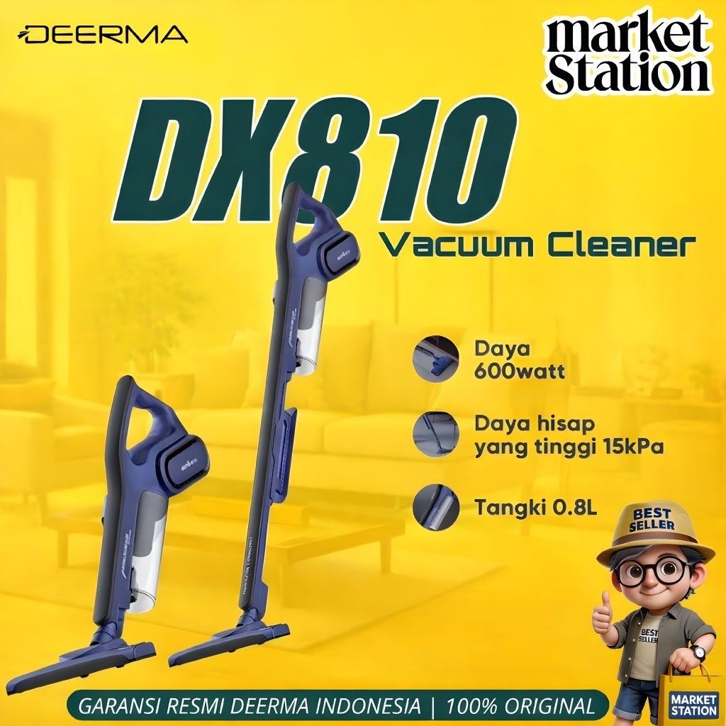 Deerma dx810 Hand-held  Portable Vacuum Cleaner  2-in-1 Penyedot Debu Garansi Resmi DX700/DX700S