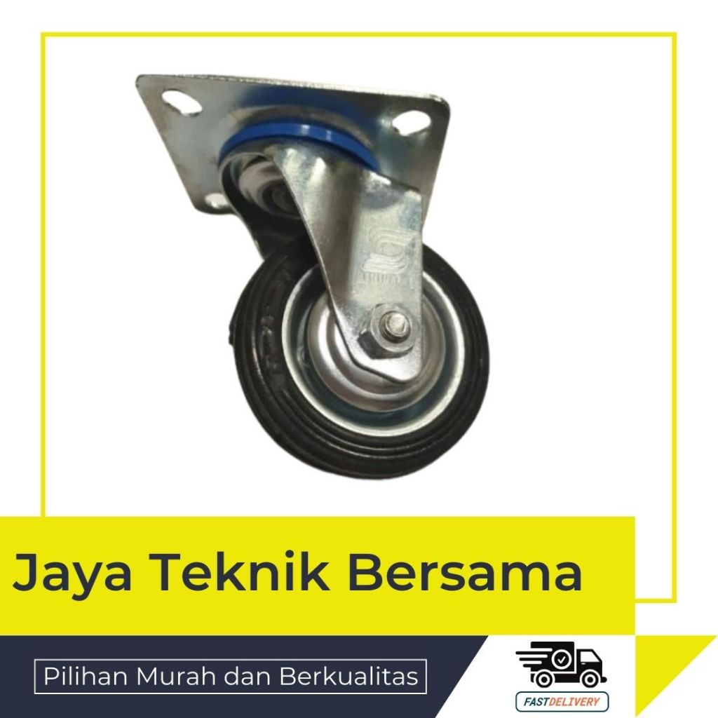 RODA TROLI KARET 3 INCH HIDUP/RODA KARET 3'' HIDUP MURAH
