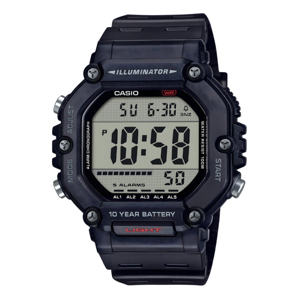 Casio AE-1600H Jam Tangan Digital Pria 100M Dual Time Original