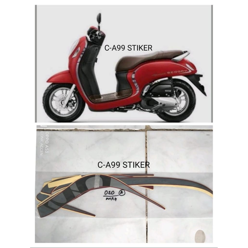 striping original Scoopy 2020/2021 merah dof