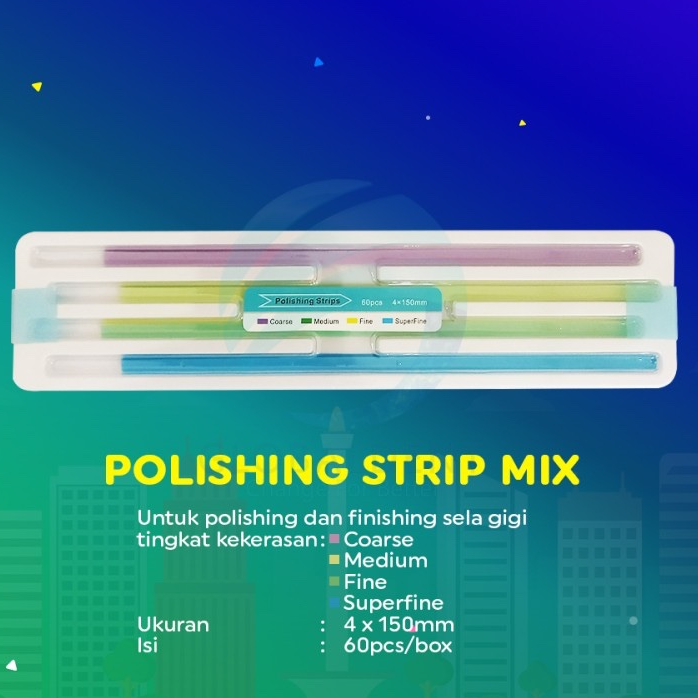 Polishing Strip Mix Dental 60pcs/Box/Dental Strip Polishing & Finishing Interdental Coarse–Superfine