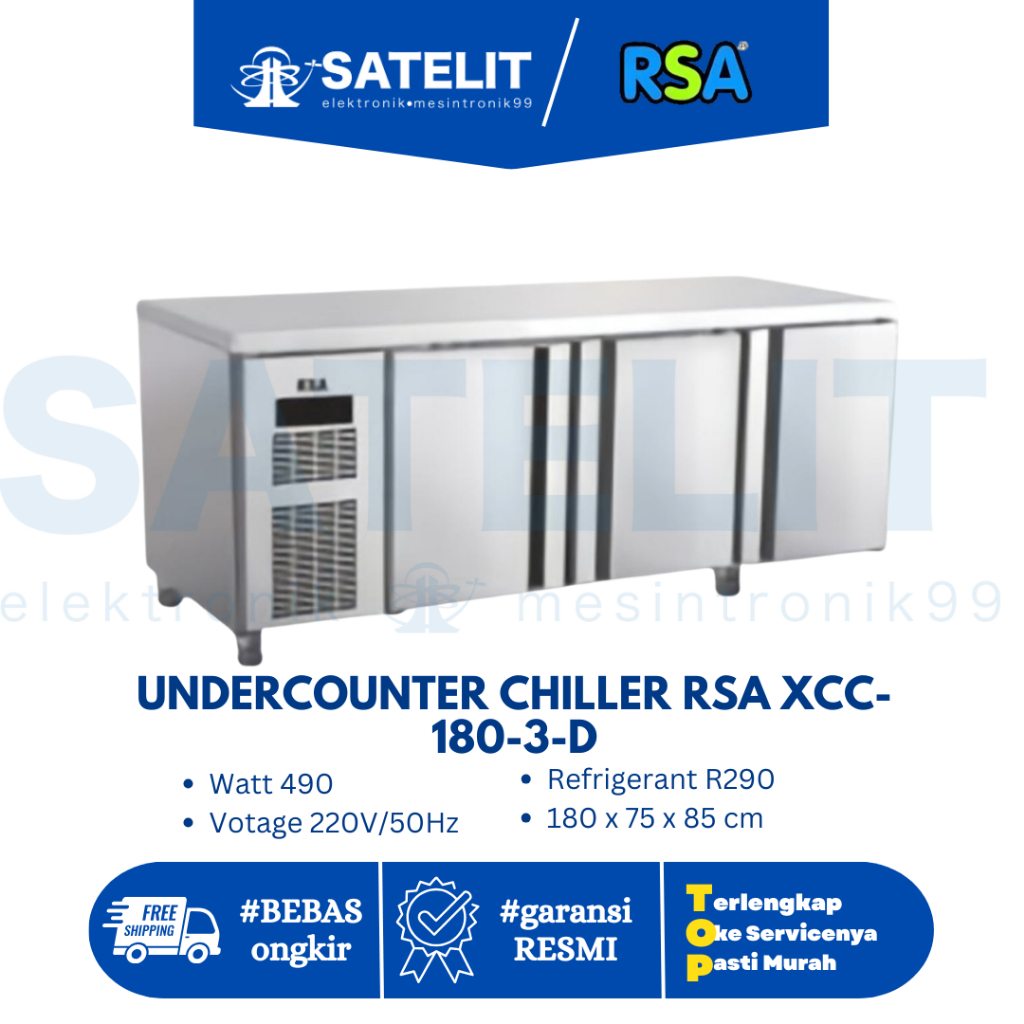 Undercounter Chiller RSA XCC‑180‑3D – Solusi Penyimpanan Dingin Profesional Bawah Meja