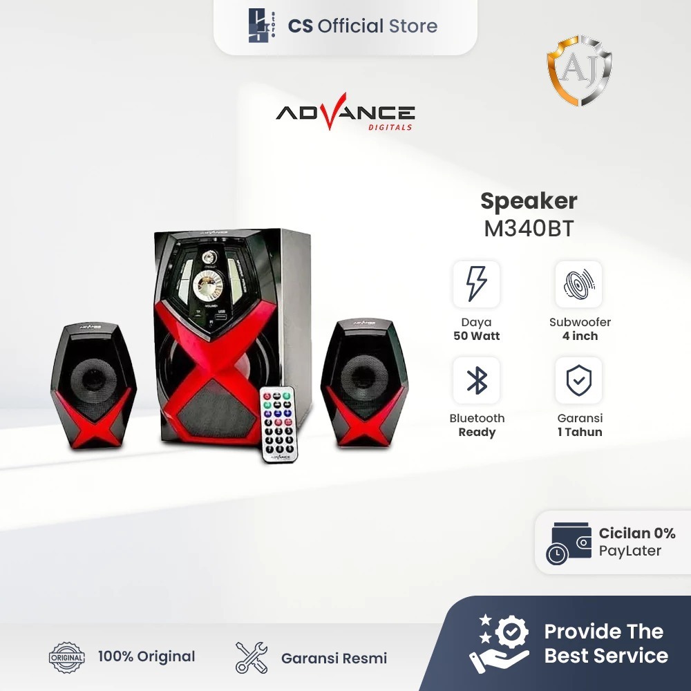 ADVANCE M340 BT SPEAKER BLUETOOTH SUBWOOFER SYSTEM USB POWER SOUND