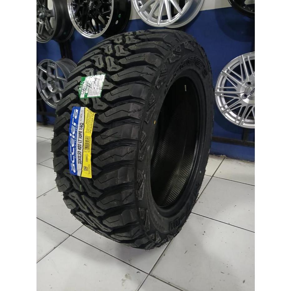Paket Velg+Ban Mobil HSR FG BUENO R20 Baut 6x139,7 dan Ban ACCELERA M/T-01 33 12,5 R20