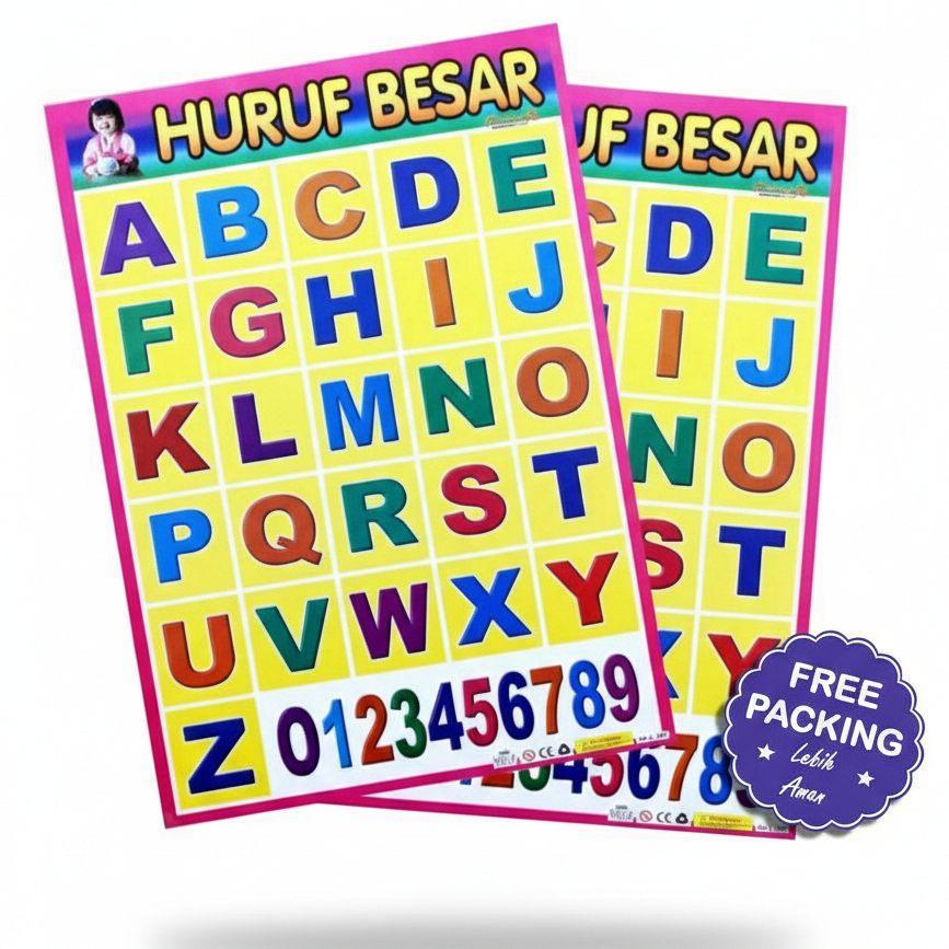 Poster Huruf Besar Poster Edukasi Mengenal Huruf Abjad