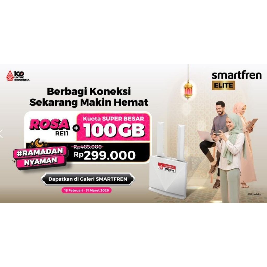 Home Router Smartfren Include Paket Internet 100GB