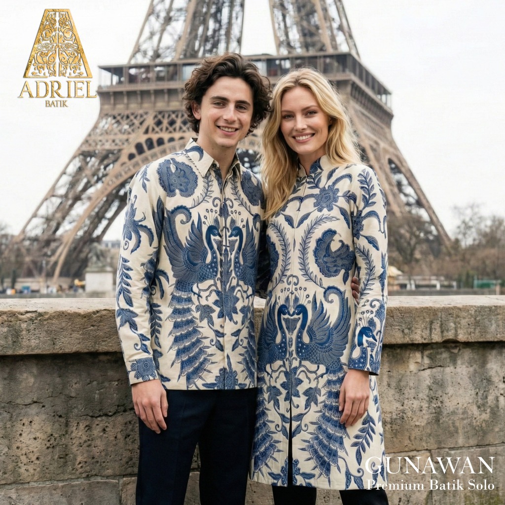 GUNAWAN KEMEJA/TUNIK BATIK TULIS PREMIUM - Batik Premium Solo Full Furing Bahan Katun Halus Reguler