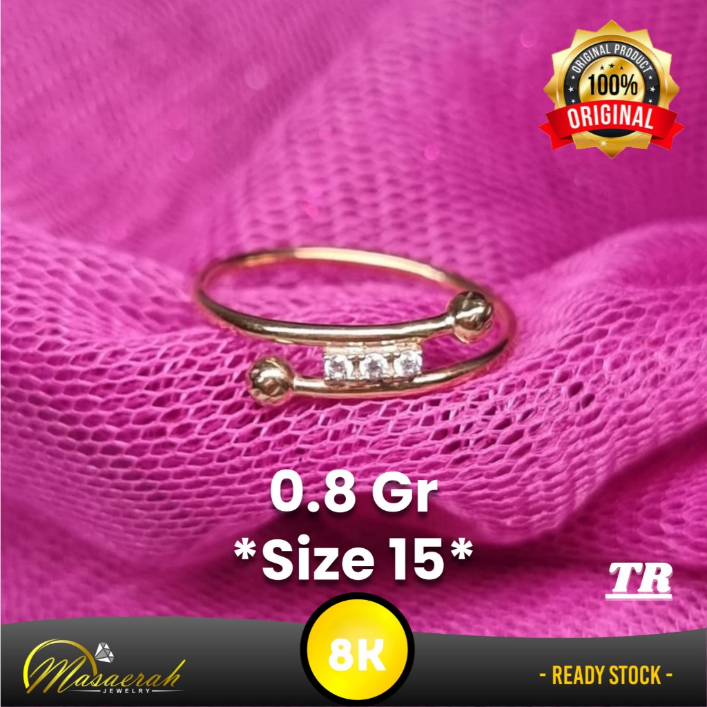 Cincin Emas 8K - Toko Emas Gajah Saerah - 0.8 Gram 2563