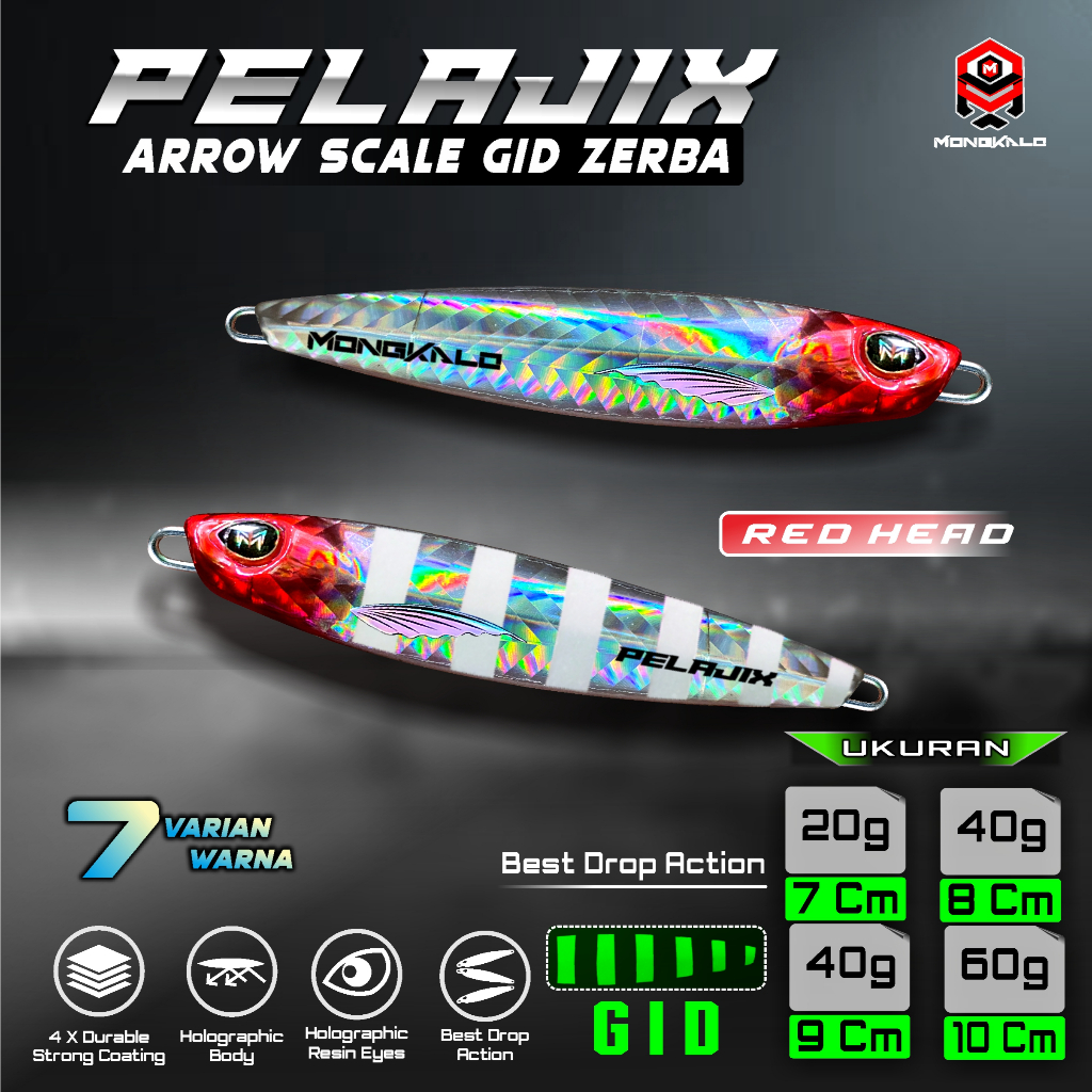 Mongkalo Pelajix Panah GID-Zebra noMotif Candy 30 Red-Head