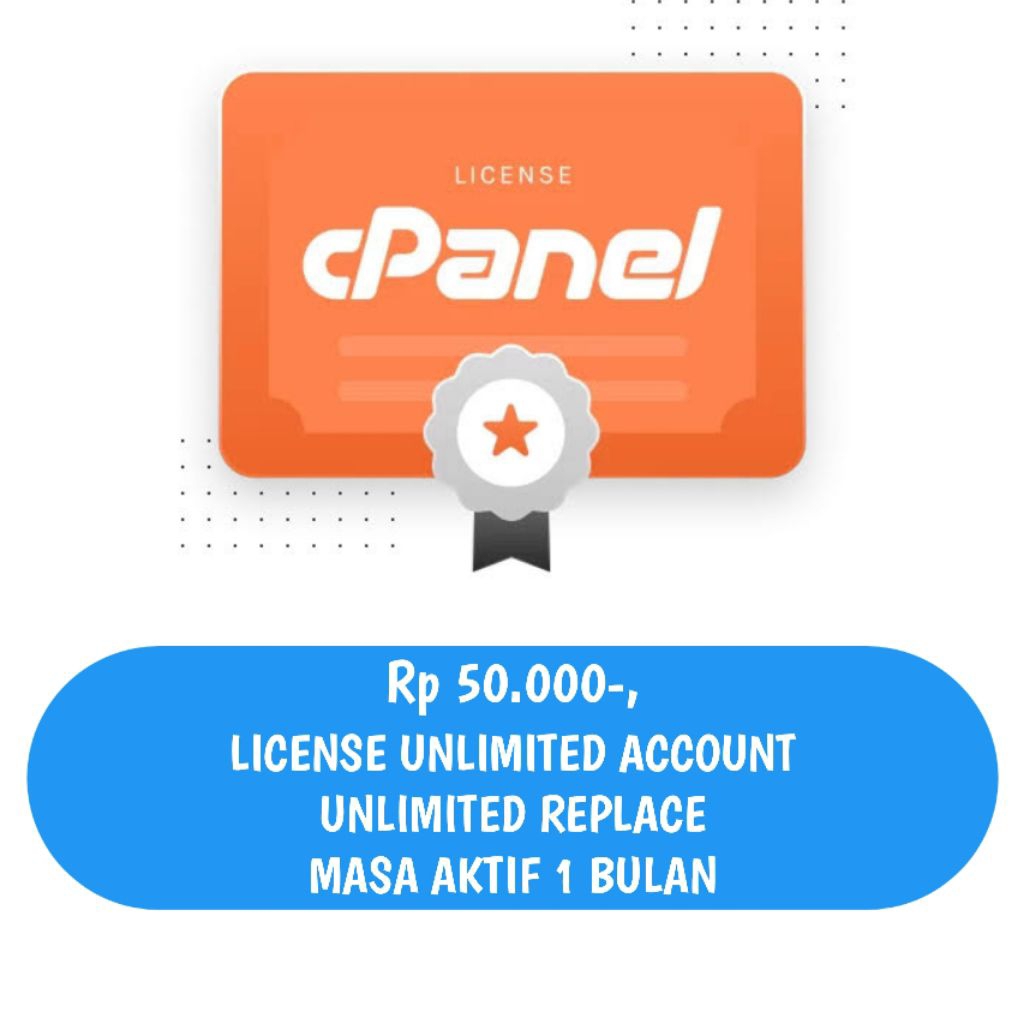 license whm/cpanel unlimited account, unlimited replace ip