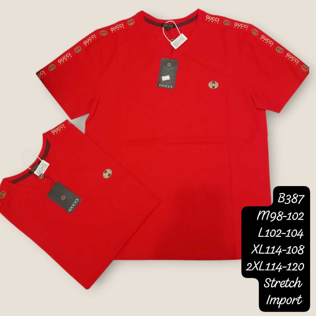 kaos import premium merah imlek buat pria