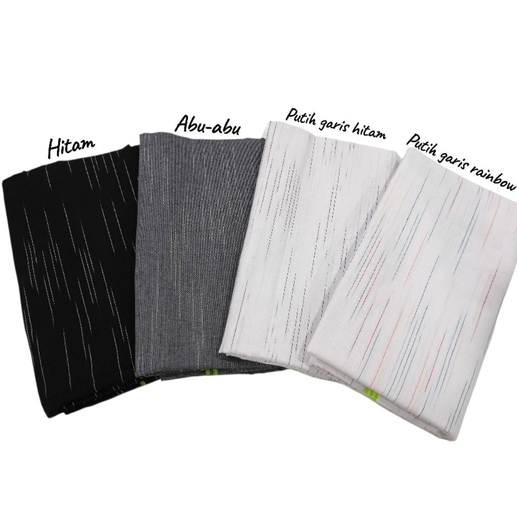 Tenun Lurik Gerimis Hitam abu putih