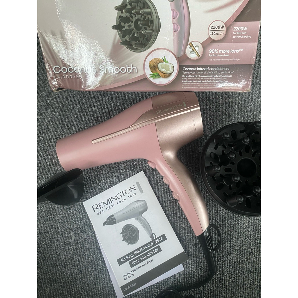 REMINGTON COCONUT SMOOTH HAIRDRYER [Second/Preloved]
