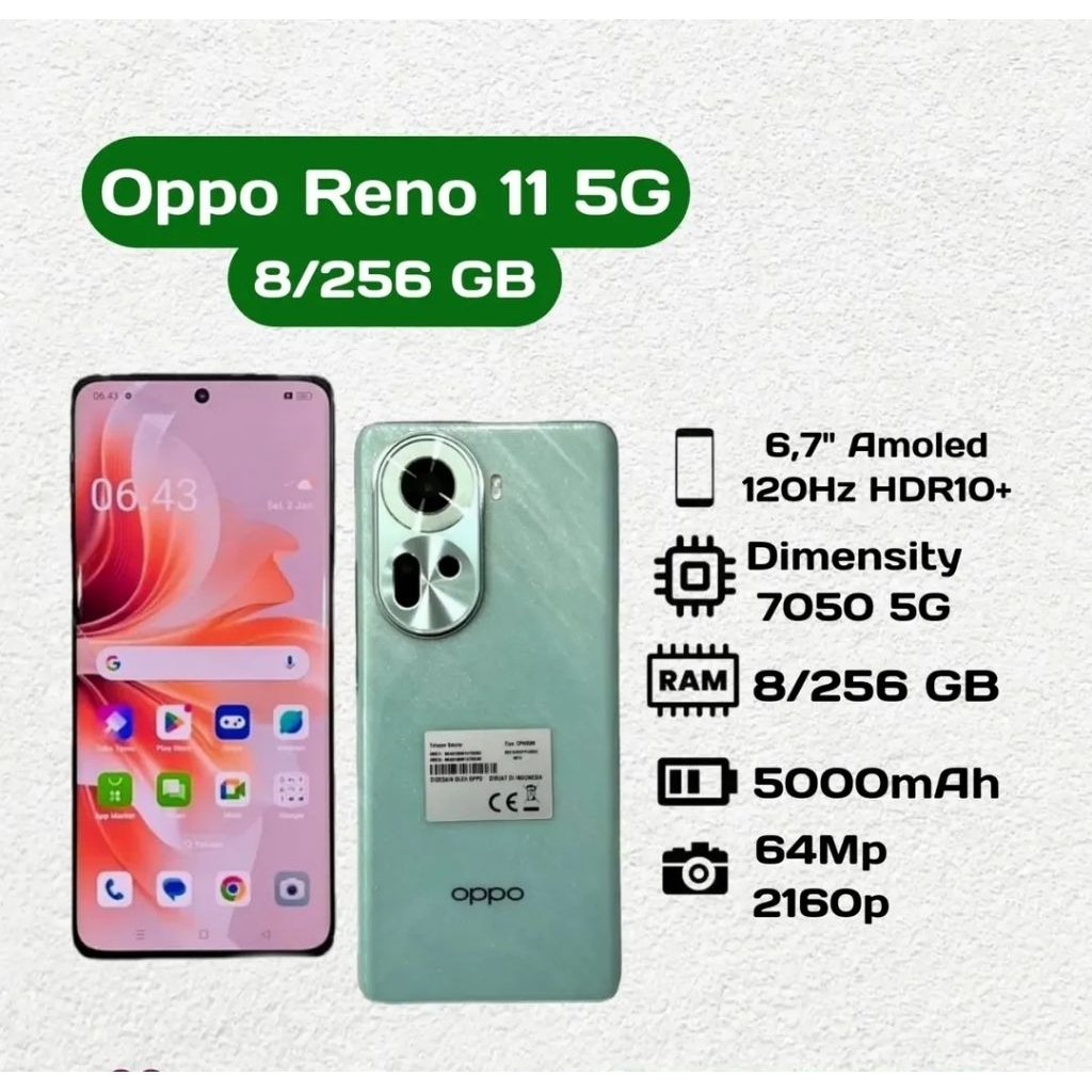 Oppo Reno 11 5G 8/256 GB Second