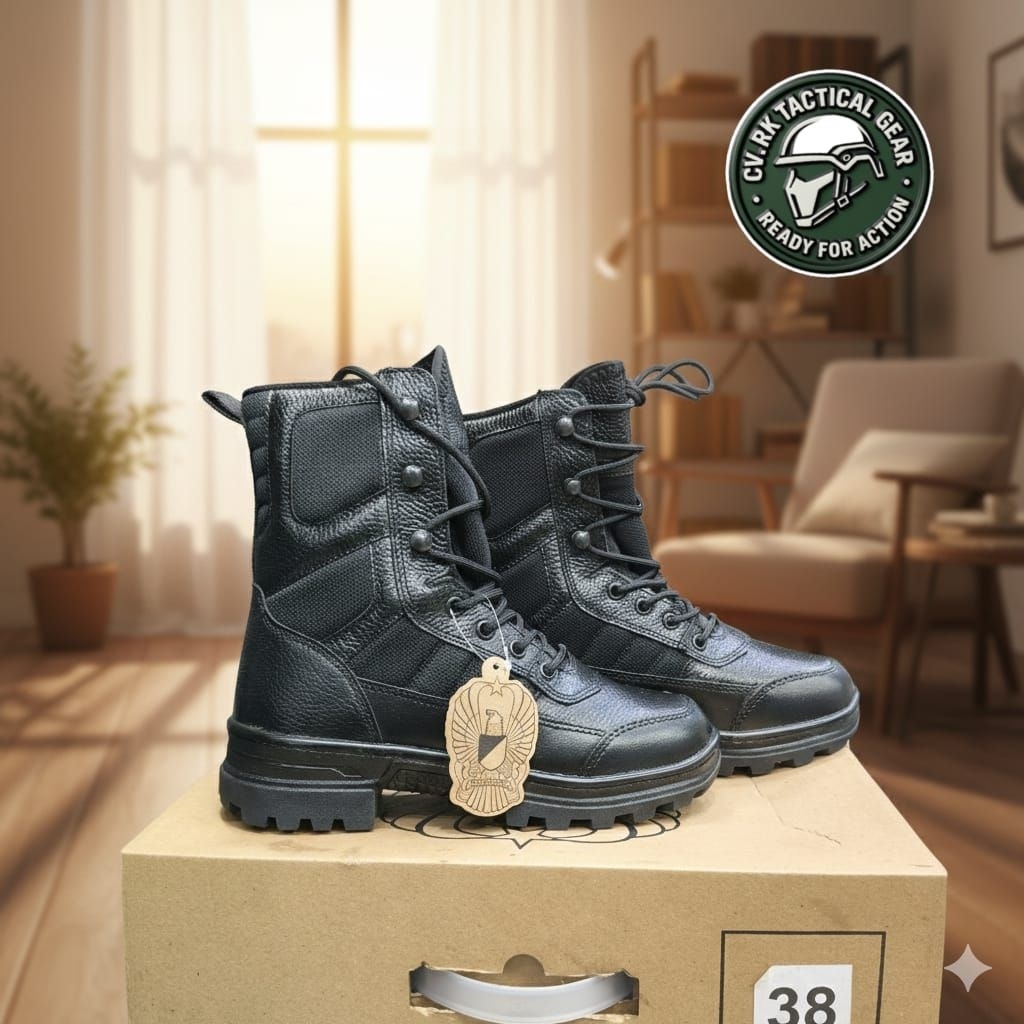 Sepatu Pdl Jatah Asli TNI / Pembagian KASAD 2024/AMS 2025 - Kulit Asli Original