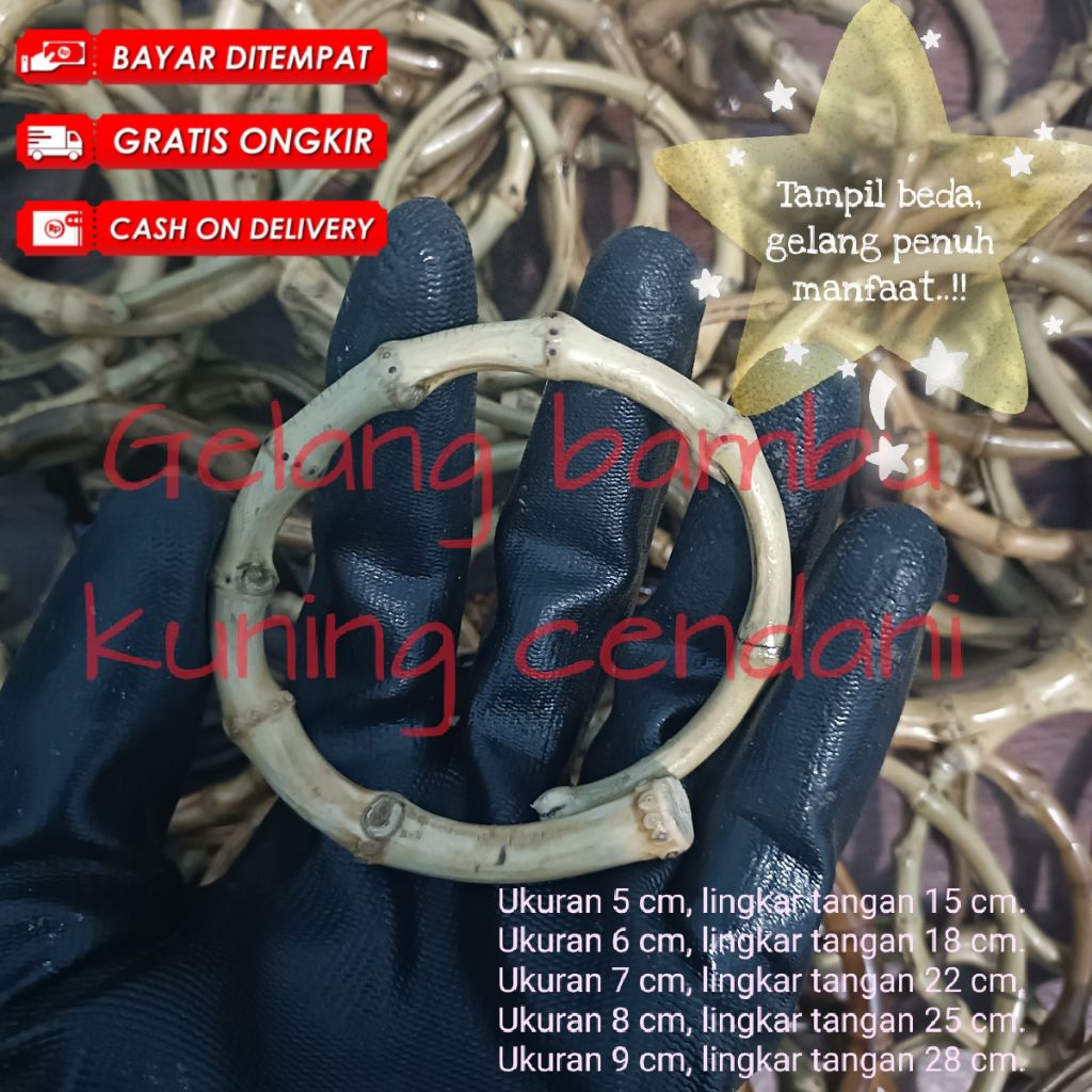 Gelang tangan bambu kuning cendani