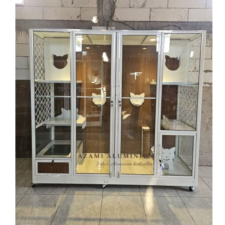 Rumah Kucing Aluminium/ Cat Cage / Kandang Kucing Estetik