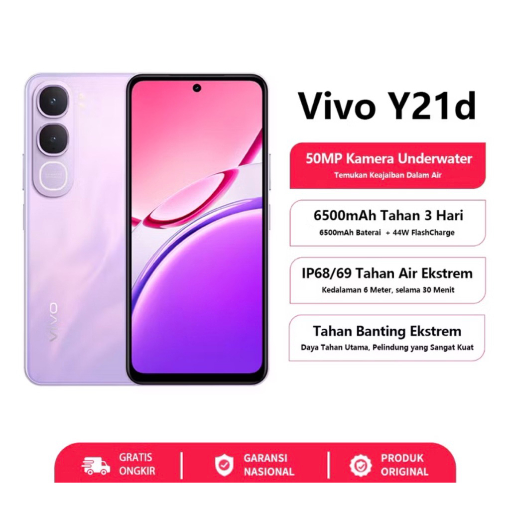 VIVO Y21D RAM 8/128GB GARANSI RESMI