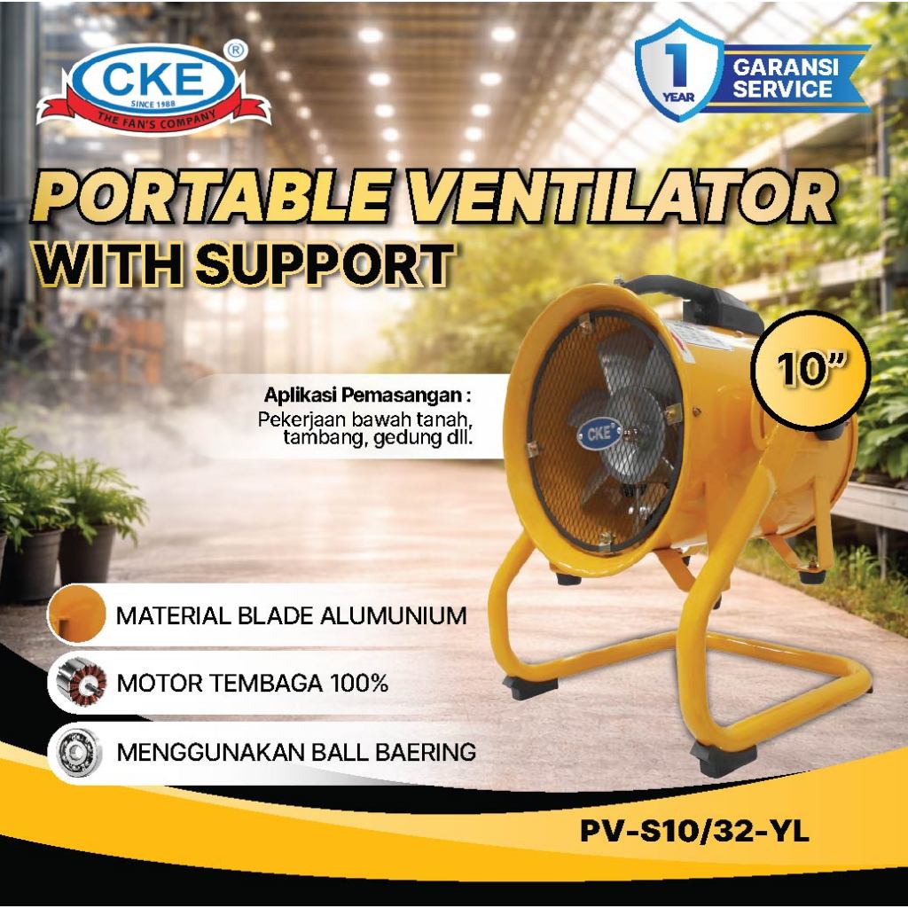 CKE Portable Ventilator PV-S10 32 10 Inch Ventilator Blower Kipas