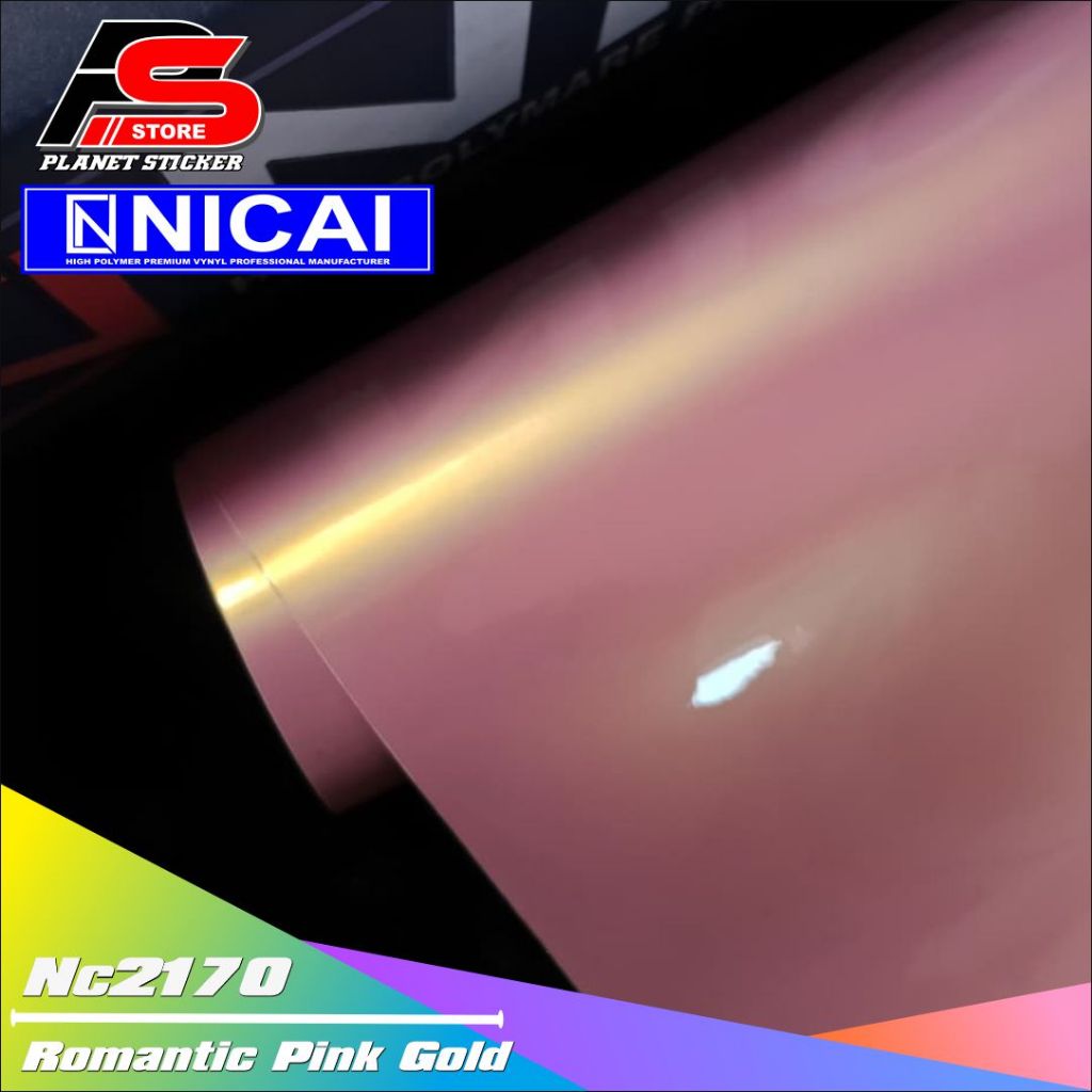 Stiker skotlite Magic Candy Romantic Pink Gold Nicai premium [ROLL]