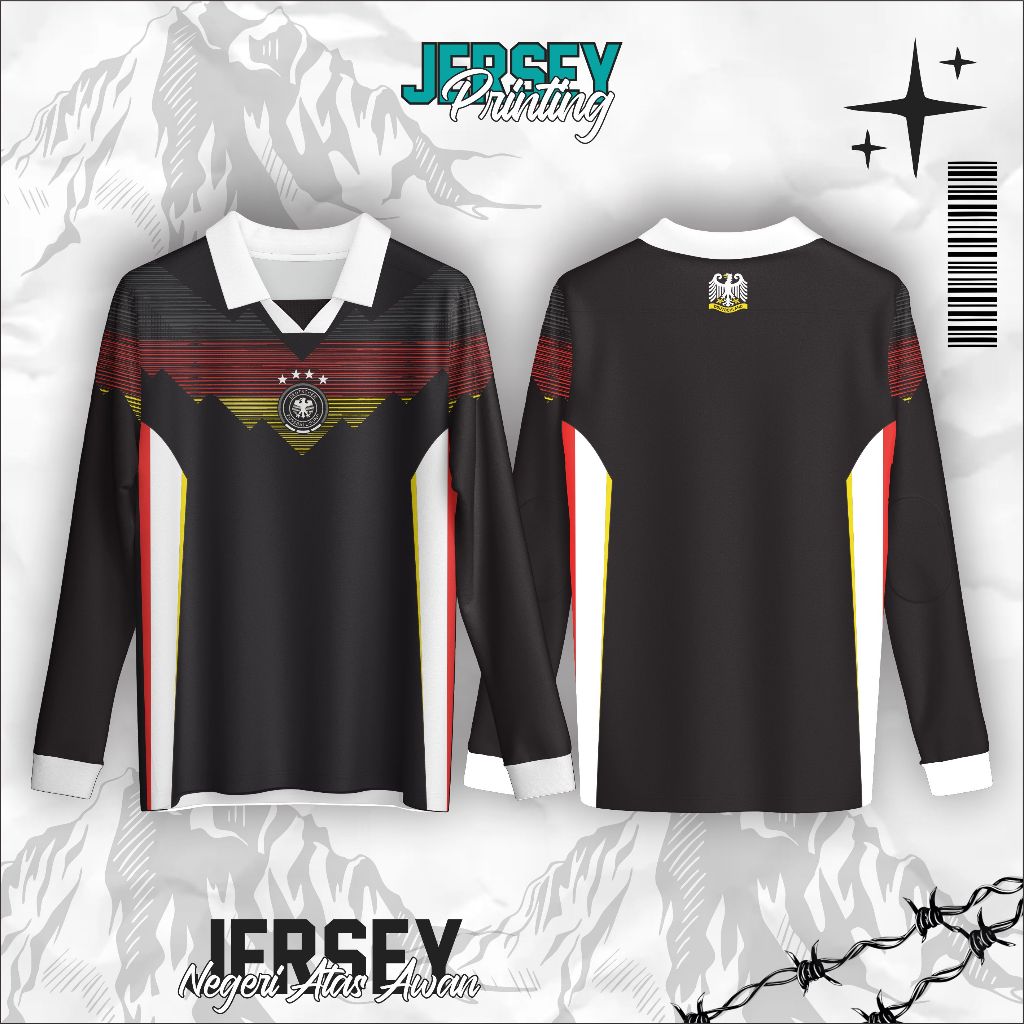 Jersey Fantasy Timnas Jerman Die Mannschaft LS Longsleeve