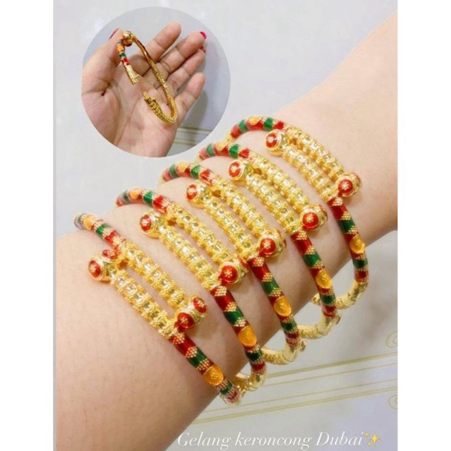 Ayrahaccesories gelang keroncong Dubai / pec lapis emas