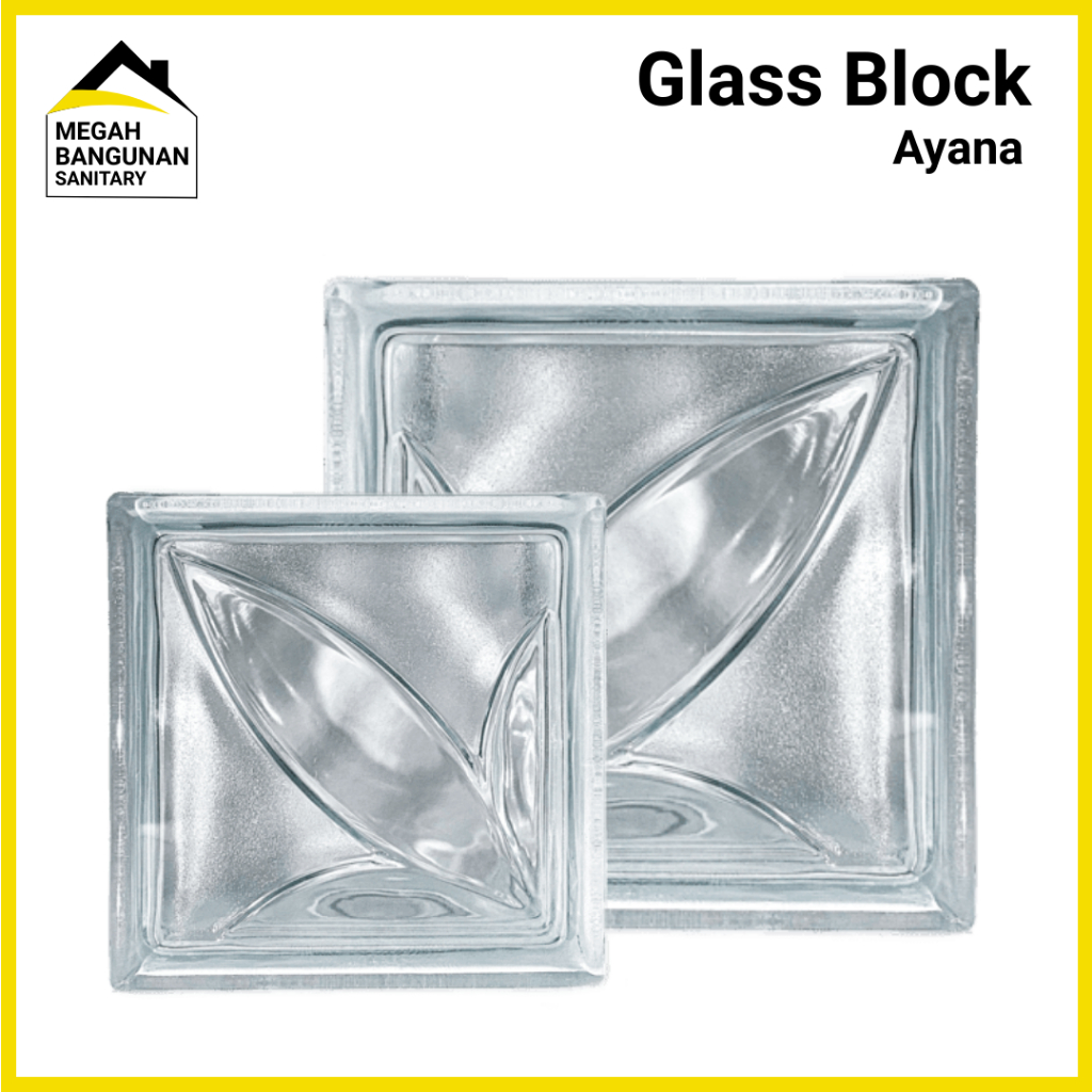 Glass Block Dinding Ayana 19X19X9.5 CM Glass Blok Kaca Pengiriman Instan