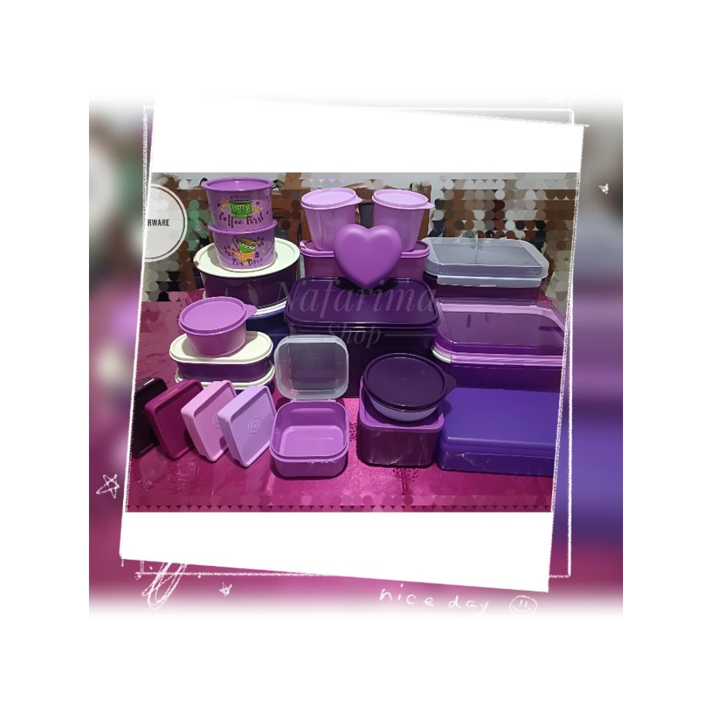 Tupperware Signature Recta-Ezy Keeper 4,3L tutup kristal