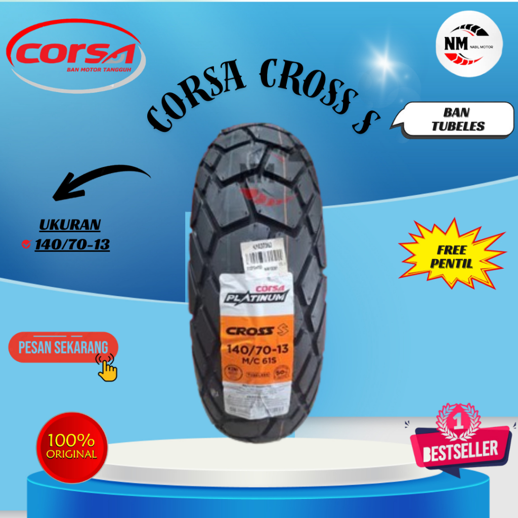 140/70-13 Corsa Cross S Ban NMAX Belakang