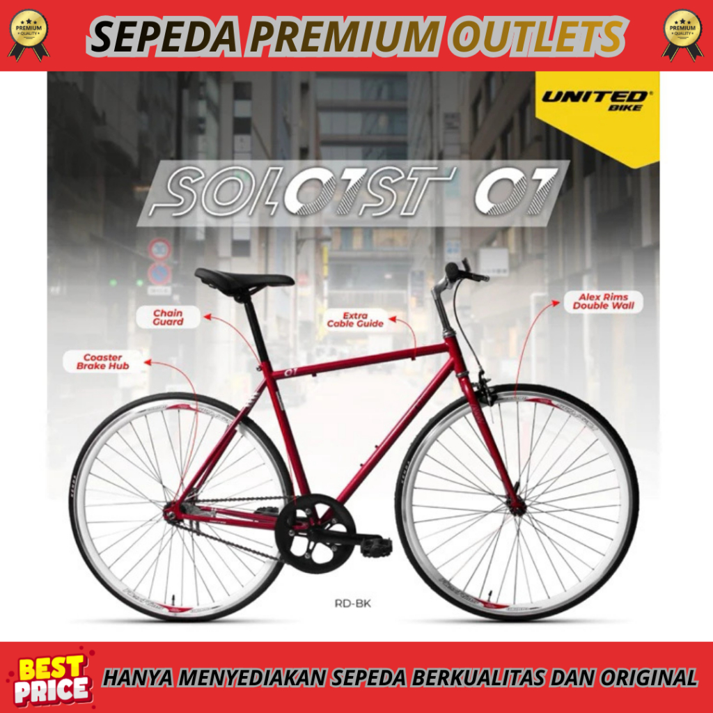 Sepeda Fixie 700C UNITED SOLOIST 01
