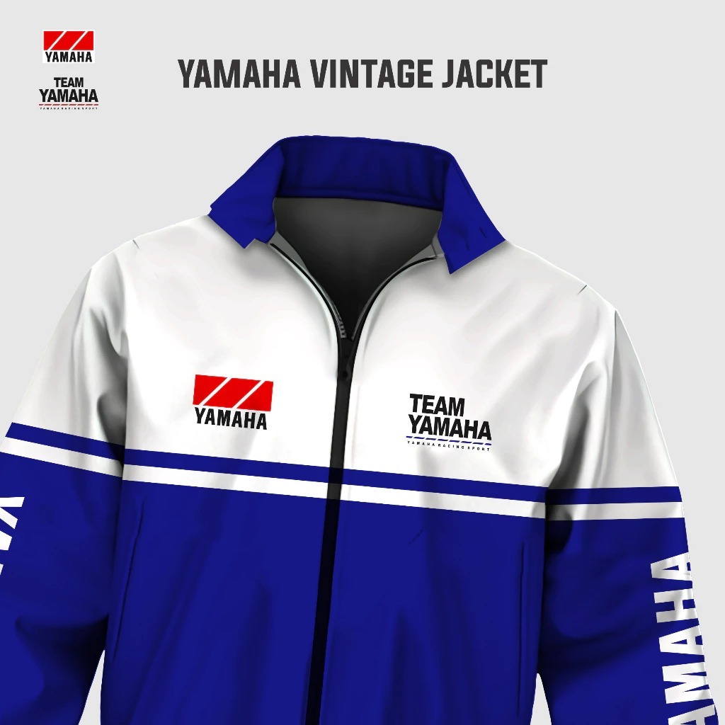 Vintage Yamaha Jacket Windbreaker | Jaket Motor Yamaha Retro Full Printing