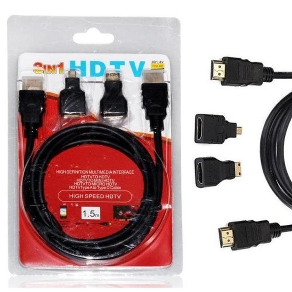Kabel HDMI 3 in 1 HDMI To HDMI / Kabel HDMI to HDMI Mini & Kabel HDMI To HDMI Micro