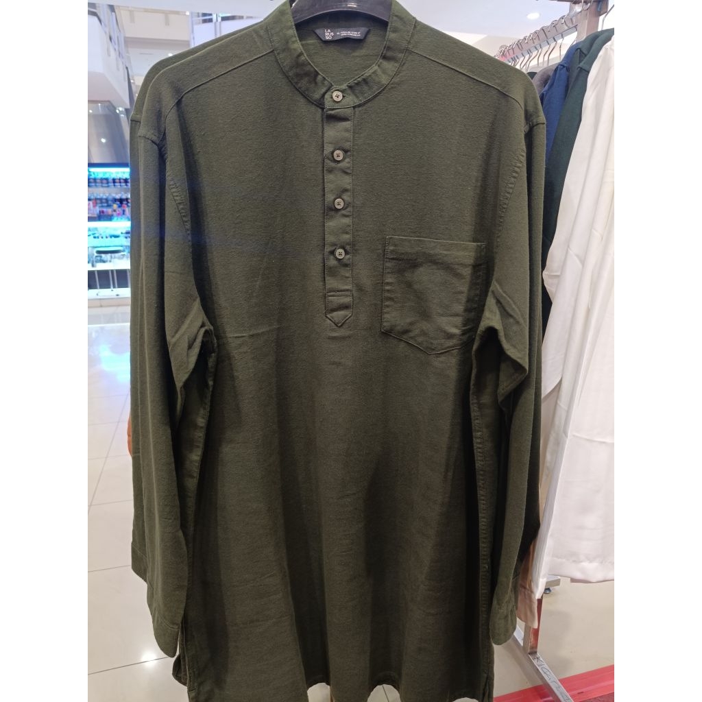 Koko kurta larusso bahan katun tebal ori