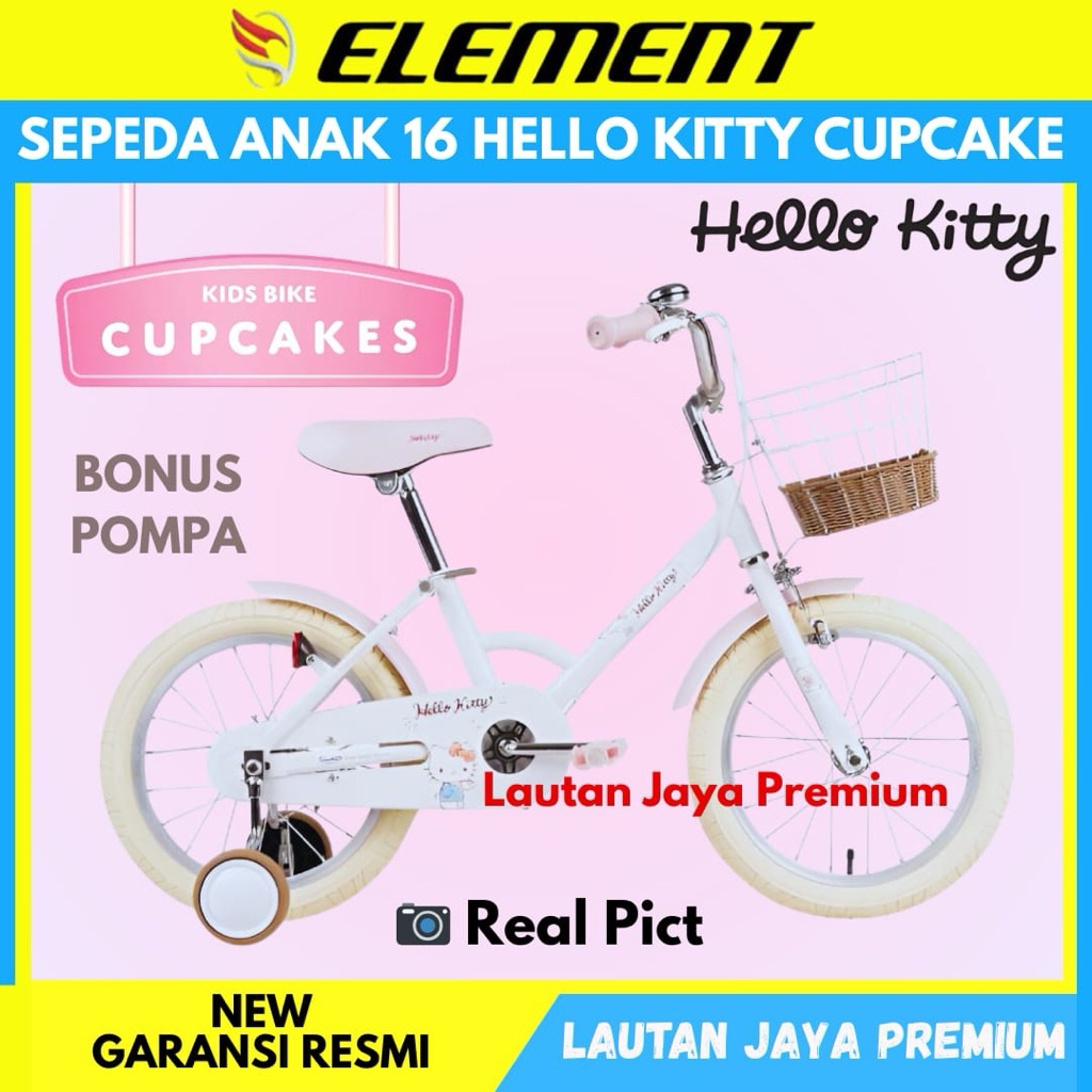 Sepeda Anak Perempuan 16 Element Cupcake Hello kitty
