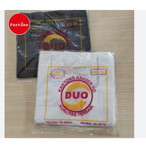 KemasanYA KRESEK HD DUO 100 LEMBAR KRESEK HITAM , PUTIH ANEKA WARNA KRESEK HITAM HDPE PUTIH KANTONG 