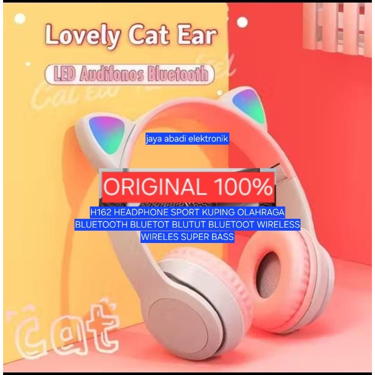 H162 HEADPHONE SPORT KUPING OLAHRAGA BLUETOOTH BLUETOT BLUTUT BLUETOOT WIRELESS WIRELES SUPER BASS A