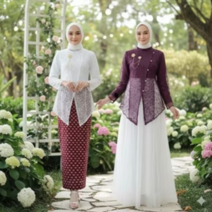 OUTER KEBAYA BRUKAT MODEL KEBAYA ATASAN WANITA